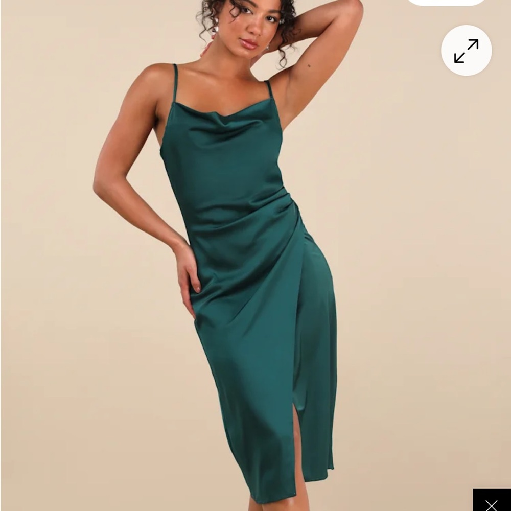 Lulu's Teal Midi Dress
